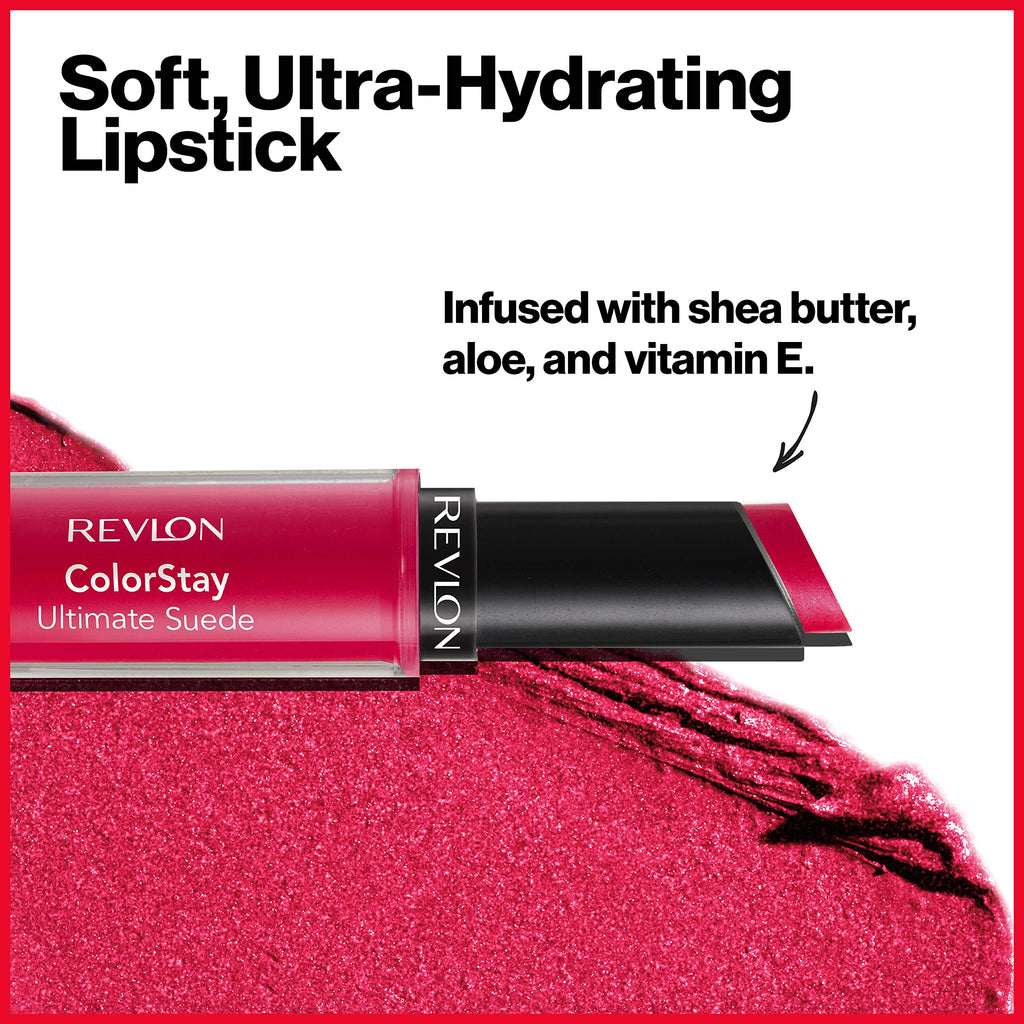 Revlon ColorStay Ultimate Suede Lipstick Longwear Soft, 090 Private Viewing 0.09 O