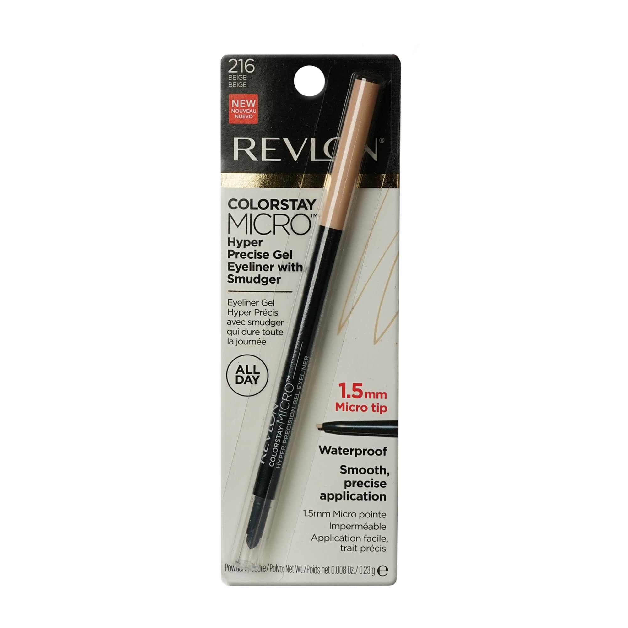 Revlon Colorstay Micro Hyper Precise Gel Eyeliner 216 Beige 0.008 OZ