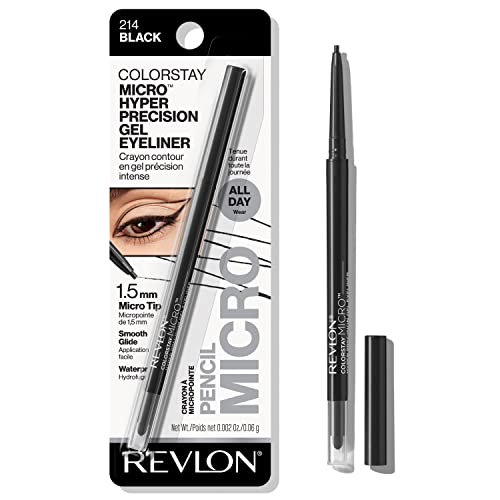 Revlon Gel Eyeliner, ColorStay Micro Hyper Precision, 214 Black, 0.002 oz