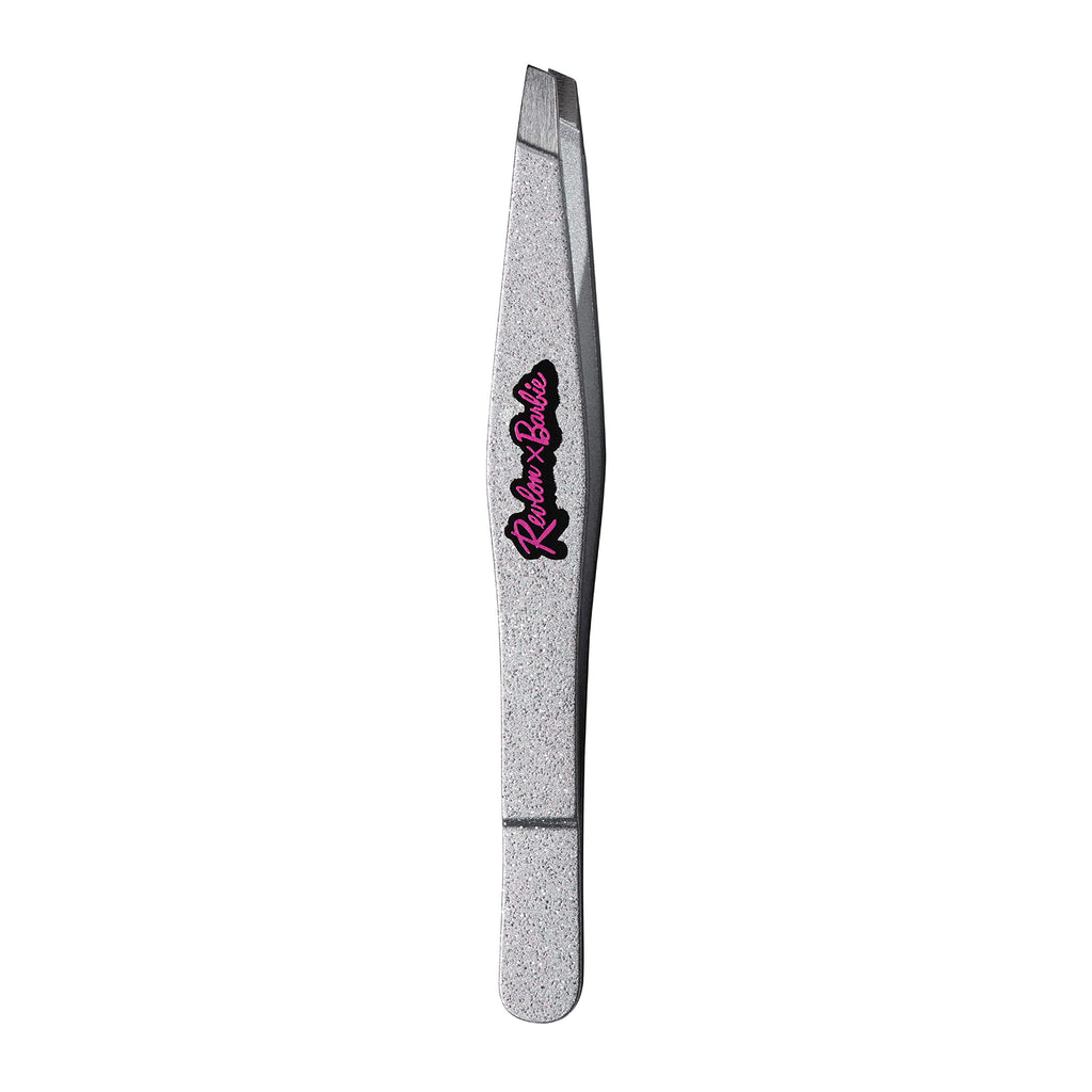 Revlon x Barbie Slant Tip Tweezer, Stainless Steel Hair Removal Makeup Tool