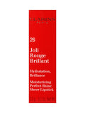 Clarins Joli Rouge Brillant 26 Hibiscus Sheer Lipstick 0.1 OZ