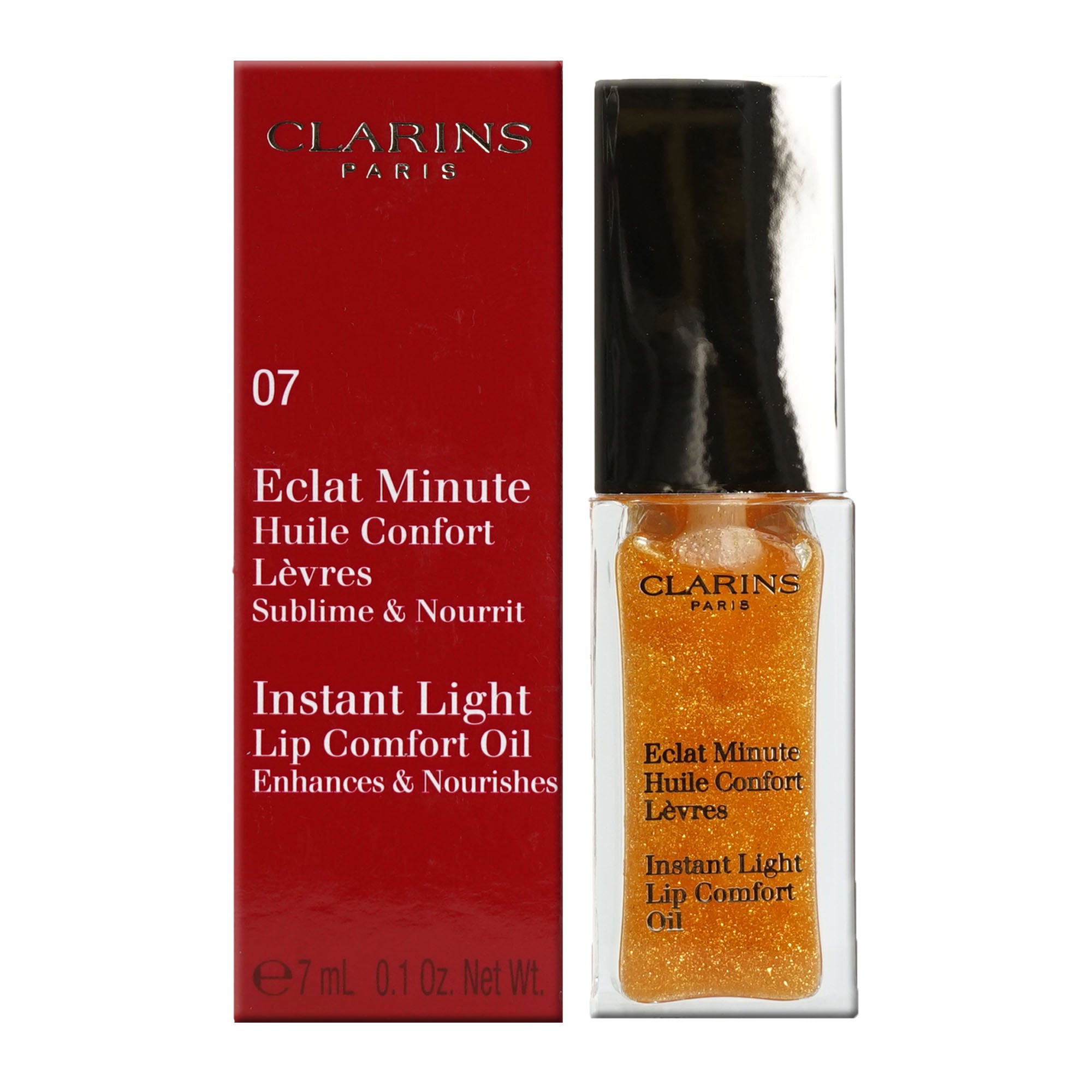 Clarins Instant Light Lip Comfort Oil 07 Honey Glam 0.1 OZ