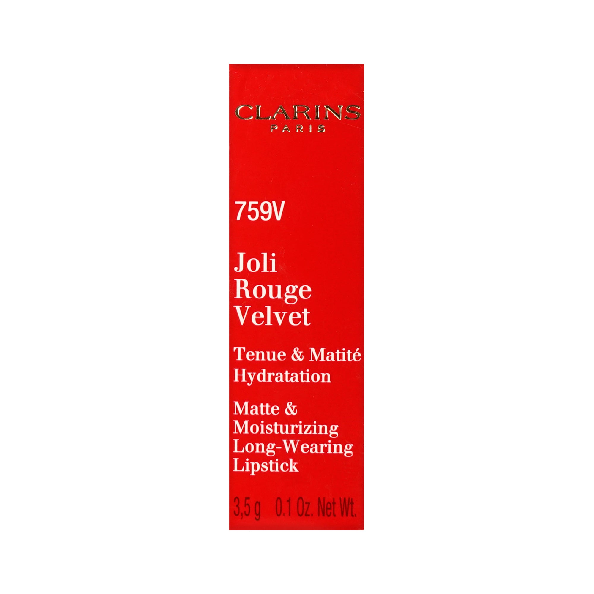 Clarins Joli Rouge Velvet 759V Woodberry Longwear Matte Lipstick 0.1 OZ