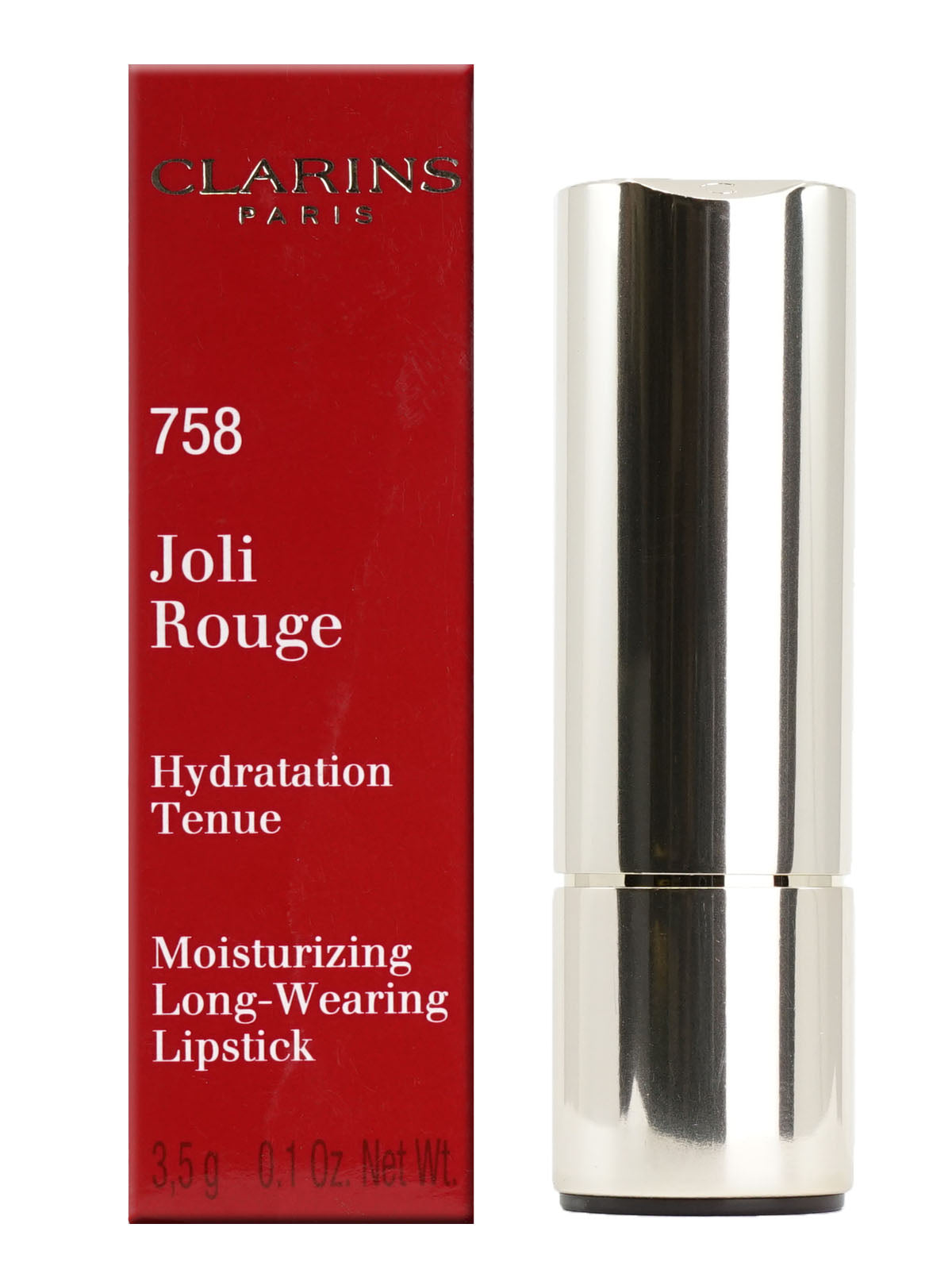 Clarins Joli Rouge 758 Sandy Pink Moisturizing Longwear Lipstick 0.1 OZ