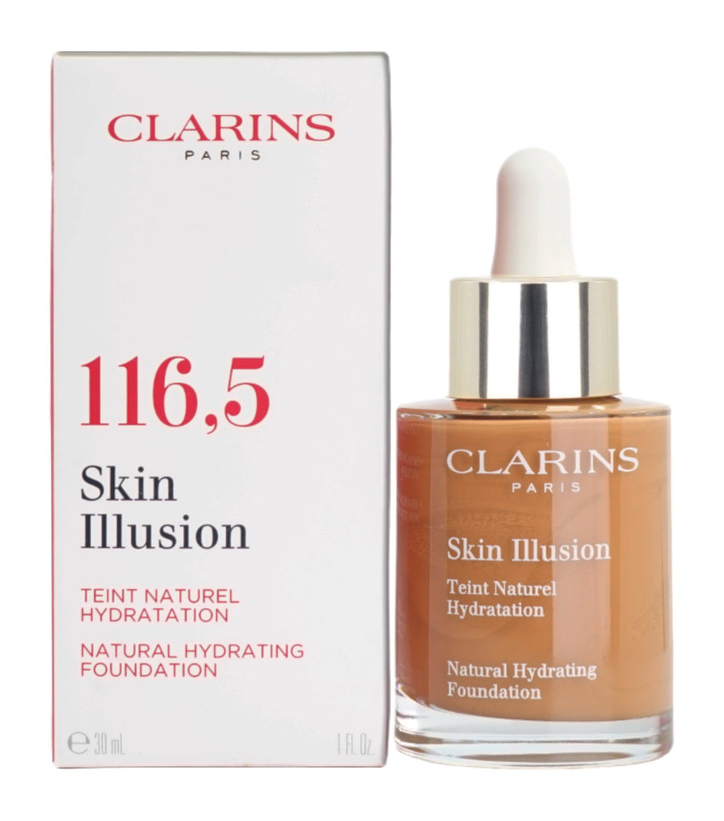 Clarins Skin Illusion Natural Hydrating Foundation 112.3 Sandlewood 1 OZ