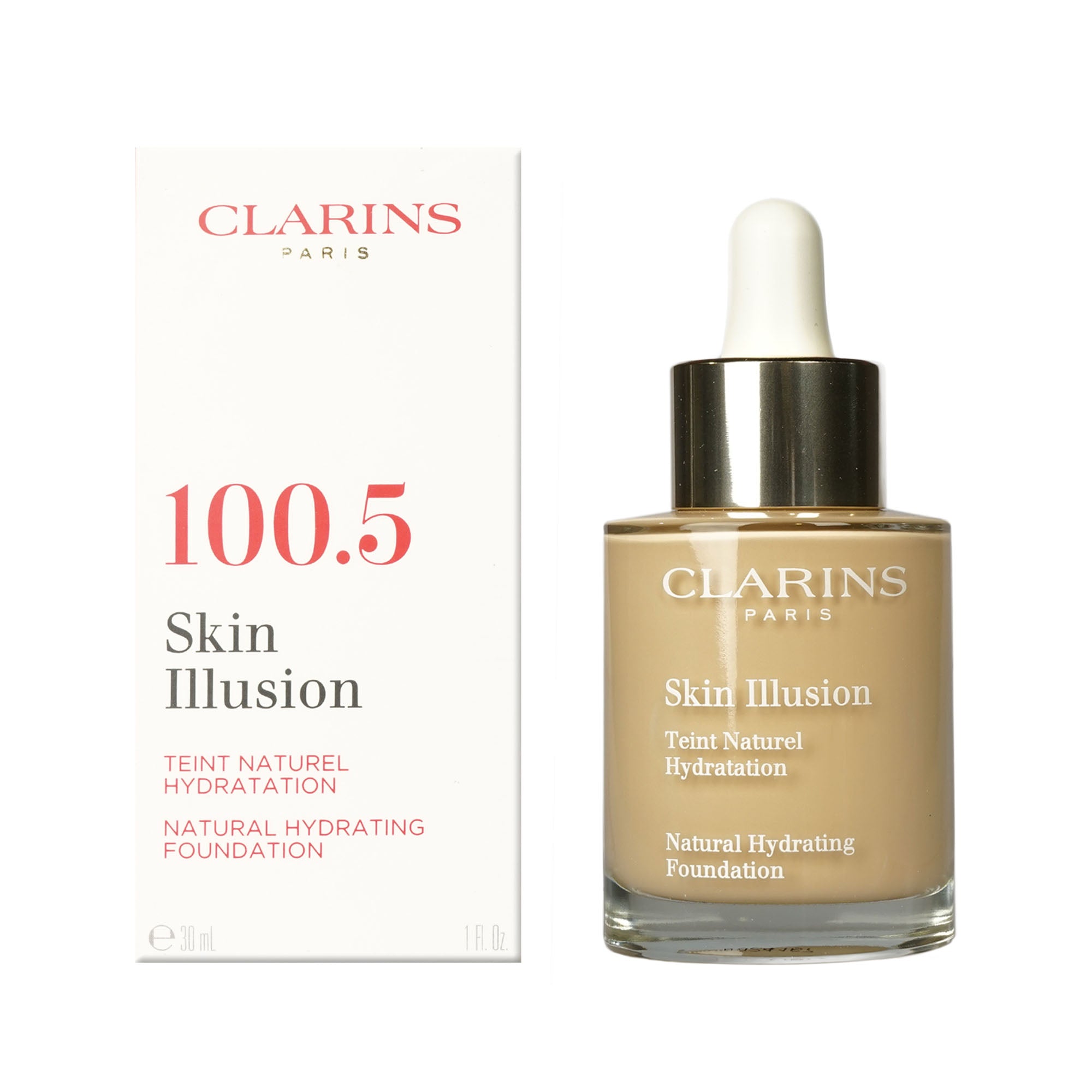 Clarins Skin Illusion Natural Hydrating Foundation 100.5 Cream 1 OZ