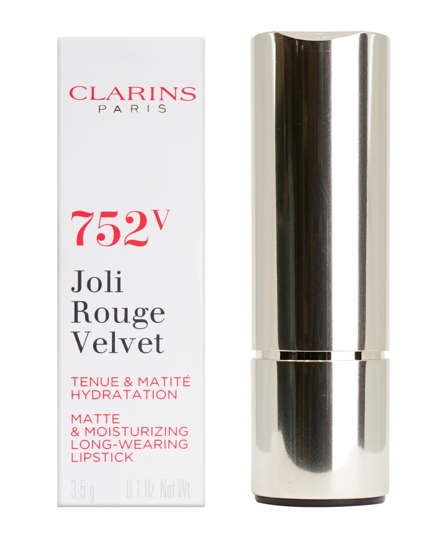 Clarins Joli Rouge Velvet 755V Lichi Longwear Matte Lipstick 0.1 OZ