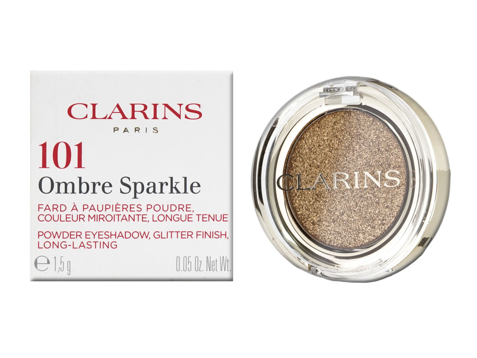 Clarins Ombre Sparkle Eyeshadow 101 Gold Diamond 0.05 OZ