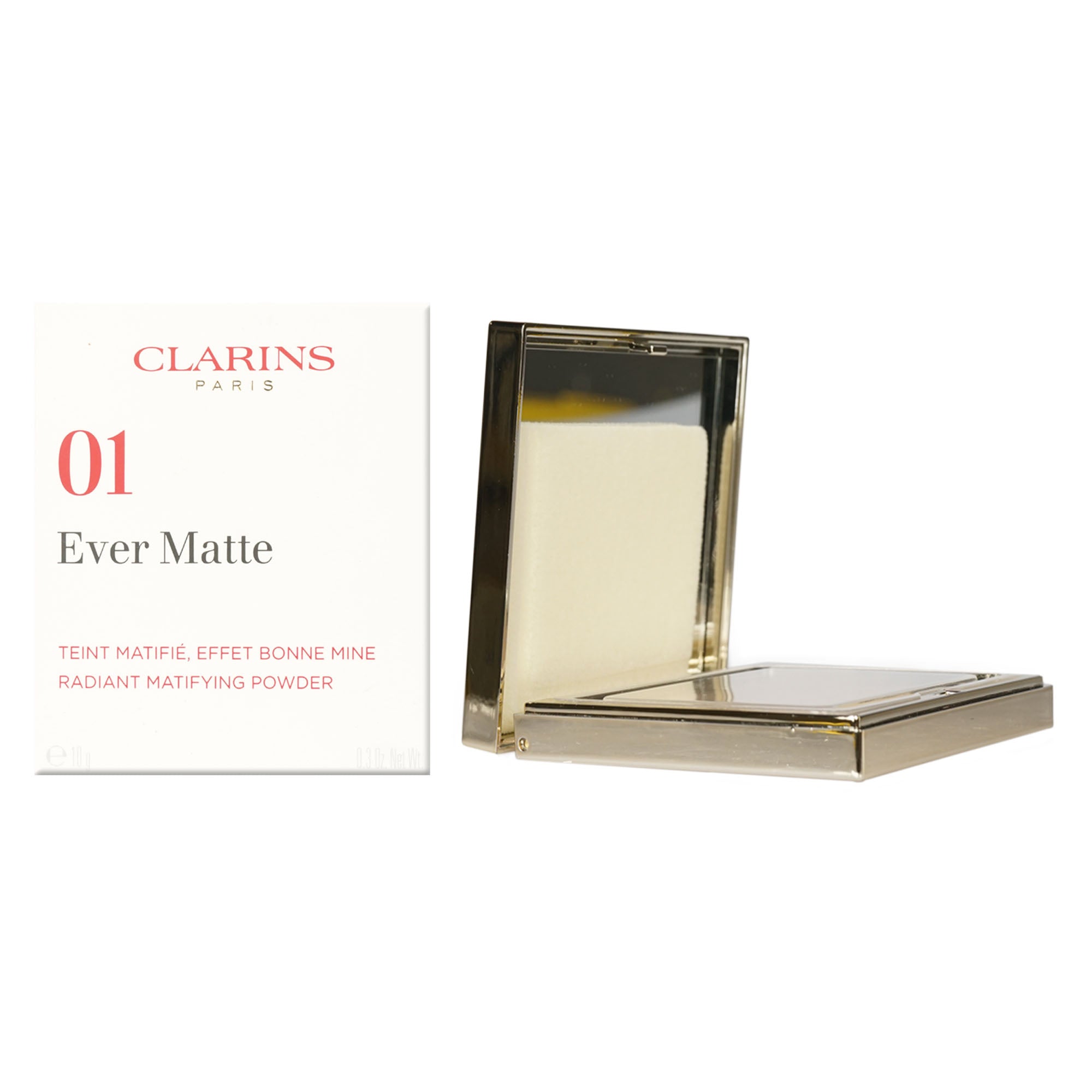 Clarins Ever Matte Radiant Mattifying Powder 01 Transparent Light 0.3 OZ
