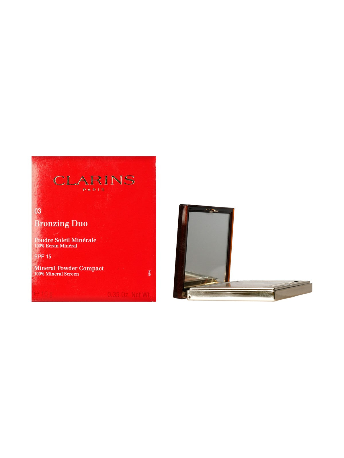 Clarins Bronzing Duo Mineral Powder Compact 03 Dark 0.35 OZ