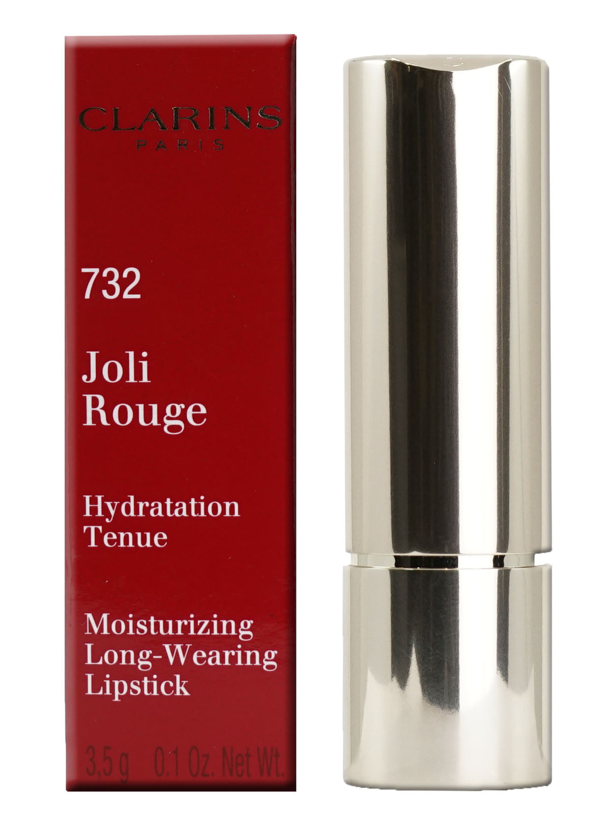 Clarins Joli Rouge 732 Grenadine Moisturizing Longwear Lipstick 0.1 OZ