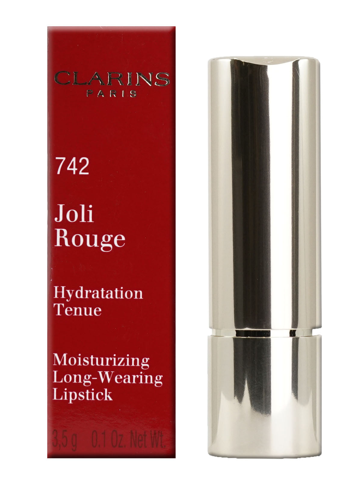 Clarins Joli Rouge 742 Joli Rouge Moisturizing Longwear Lipstick 0.1 OZ