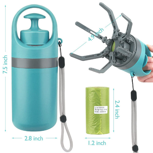 Portable Lightweight Dog Pooper Scooper With Built-in Poop Bag Dispenser